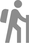 ícone cinza representanto uma pessoa fazendo tracking